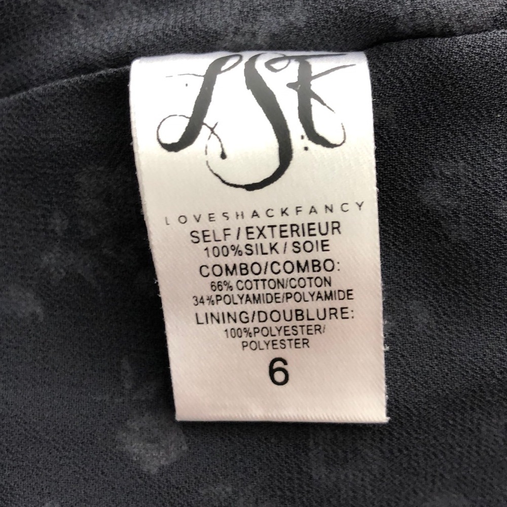 LoveShackFancy Floral Silk Georgette Midi Dress - Picture 8 of 9